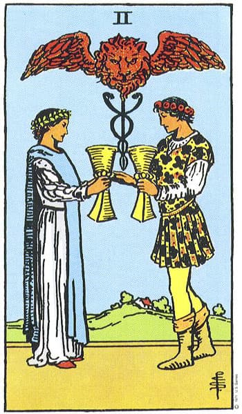 Two of Cups tarot card