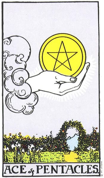 Ace of Pentacles tarot card