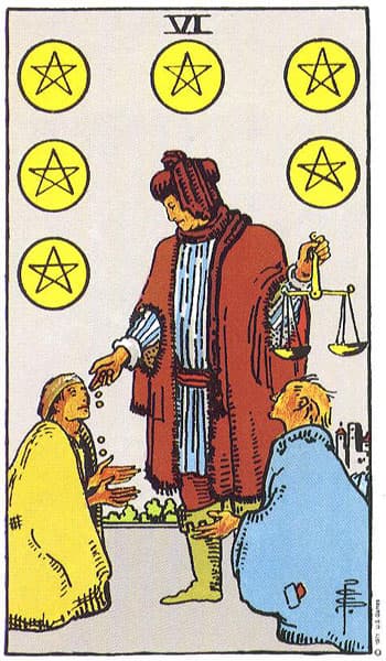 Six of Pentacles tarot card