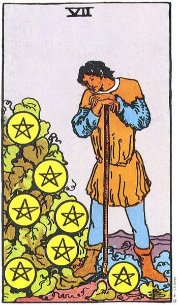Seven of Pentacles tarot card