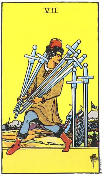 Seven of Swords tarot card